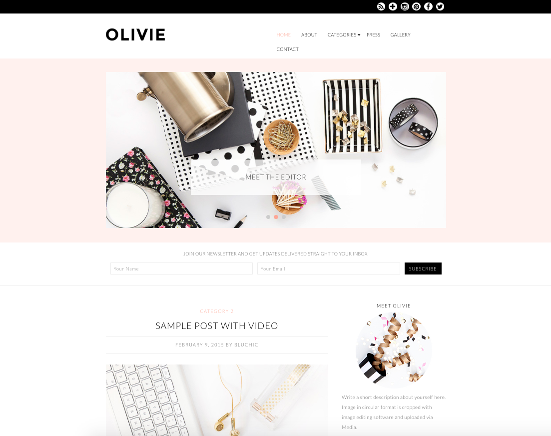 Olivie WordPress Theme