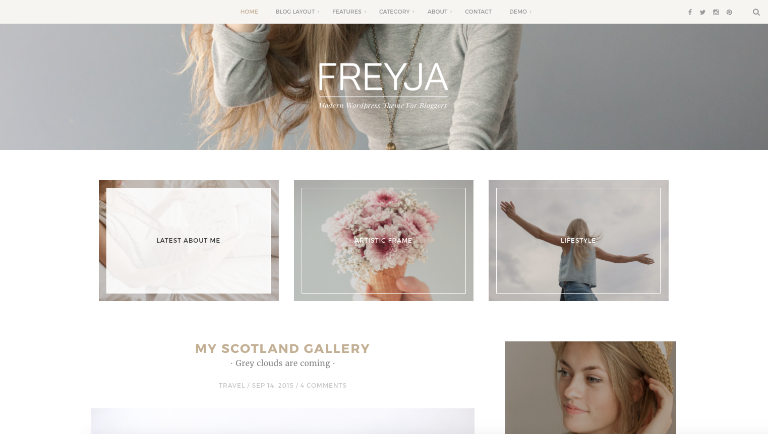 Freyja WordPress Theme