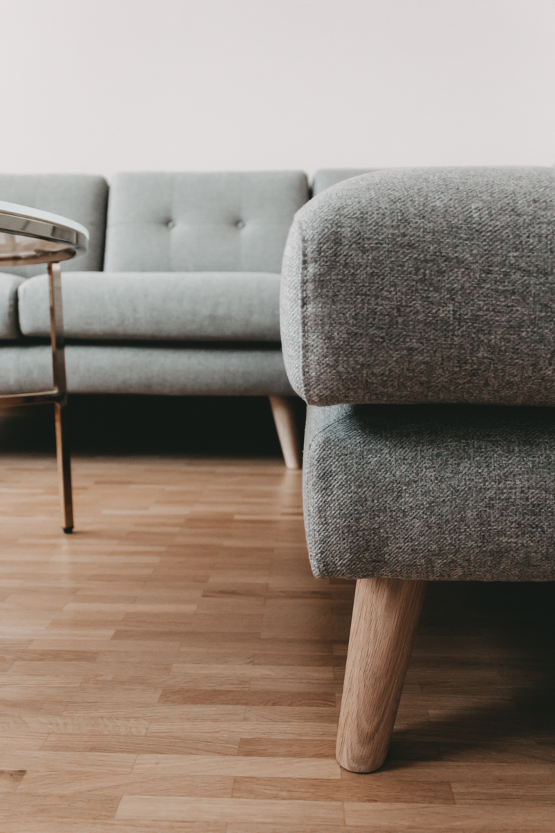 grey scandinavian sofa from Sofacompany A Classy Mess